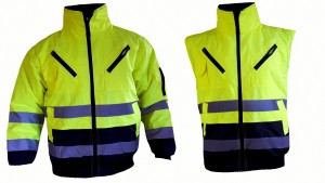 Kurtka robocza ostrzegawcza 3w1 ocieplana