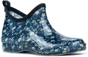 Kalosze damskie niskie granatowe kwiaty WOJTYŁKO