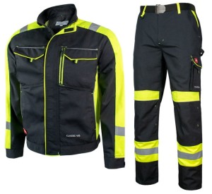 Komplet roboczy ODBLASKOWY bluza + spodnie