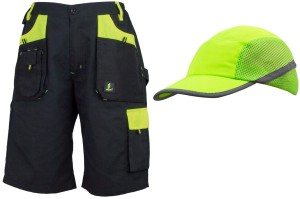Spodenki robocze MONTERSKIE ODBLASKOWE + czapka z daszkiem