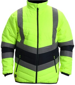 LEKKA KURTKA ROBOCZA ODBLASKOWA OCIEPLANA PIKOWANA PRZEJŚCIOWA