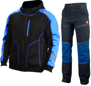 Komplet roboczy z elementami odblaskowymi bluza + spodnie softshell