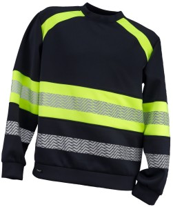 BLUZA ROBOCZA OCIEPLANA CZARNA ODBLASKOWA URG-957